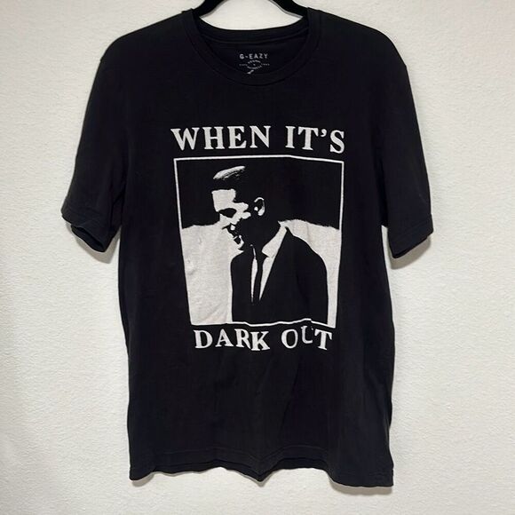 G-Eazy Mens Black When It's Dark Out Crew Neck‎ Cotton T-Shirt Size Large - Picture 1 of 5